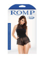 Body sexy ROMPER WITH SNAP CLOSURE BLACK