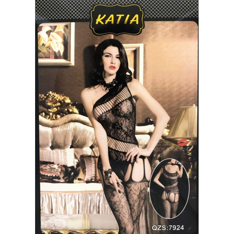 TUTA SEXY CATSUIT CON DISEGNI A FIORE MISURA UNICA