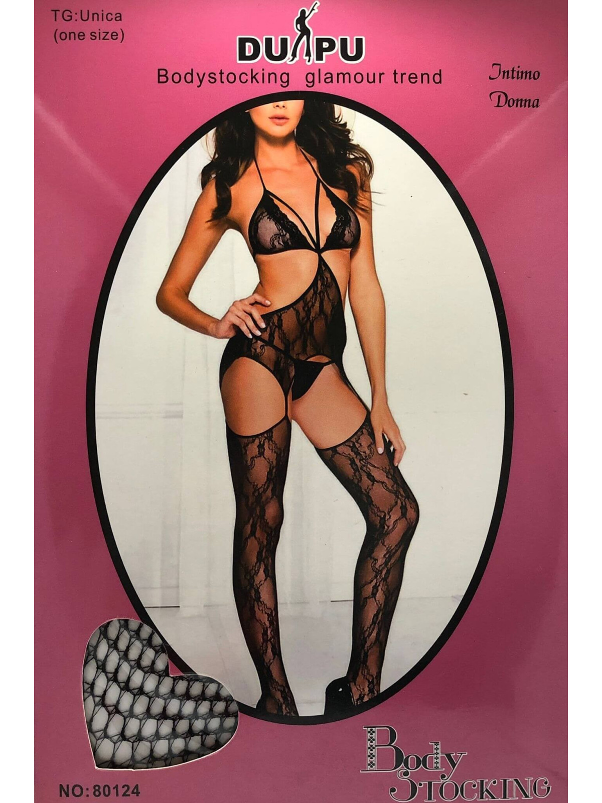 Bodystocking Nero semi aperto