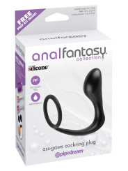 STIMOLATORE PROSTATA ASS-GASM COCKRING PLUG BLACK