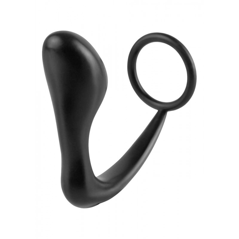 STIMOLATORE PROSTATA ASS-GASM COCKRING PLUG BLACK