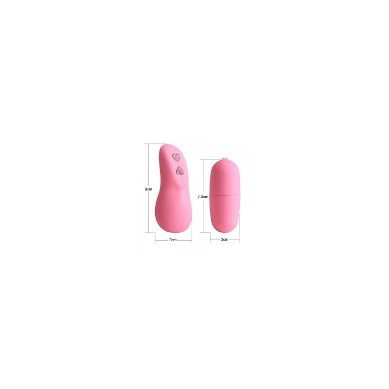 Ovetto Vibrante  Wireless Rosa Cuore 10 Funzioni