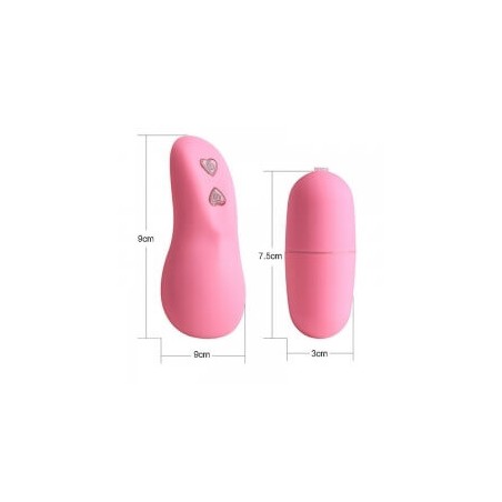 Ovetto Vibrante  Wireless Rosa Cuore 10 Funzioni