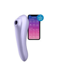 Vibratore Vaginale Doppio in Silicone Stimolatore Succhia Clitoride app