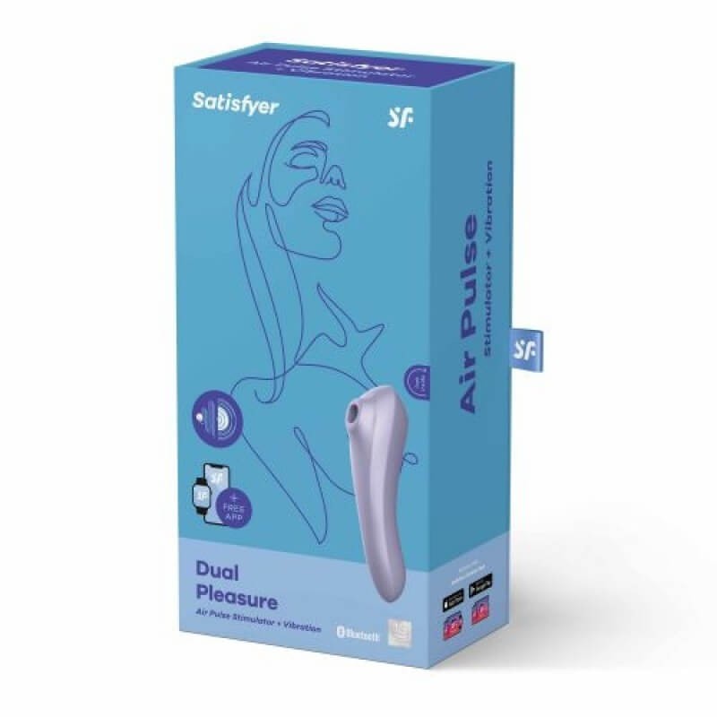 Vibratore Vaginale Doppio in Silicone Stimolatore Succhia Clitoride app