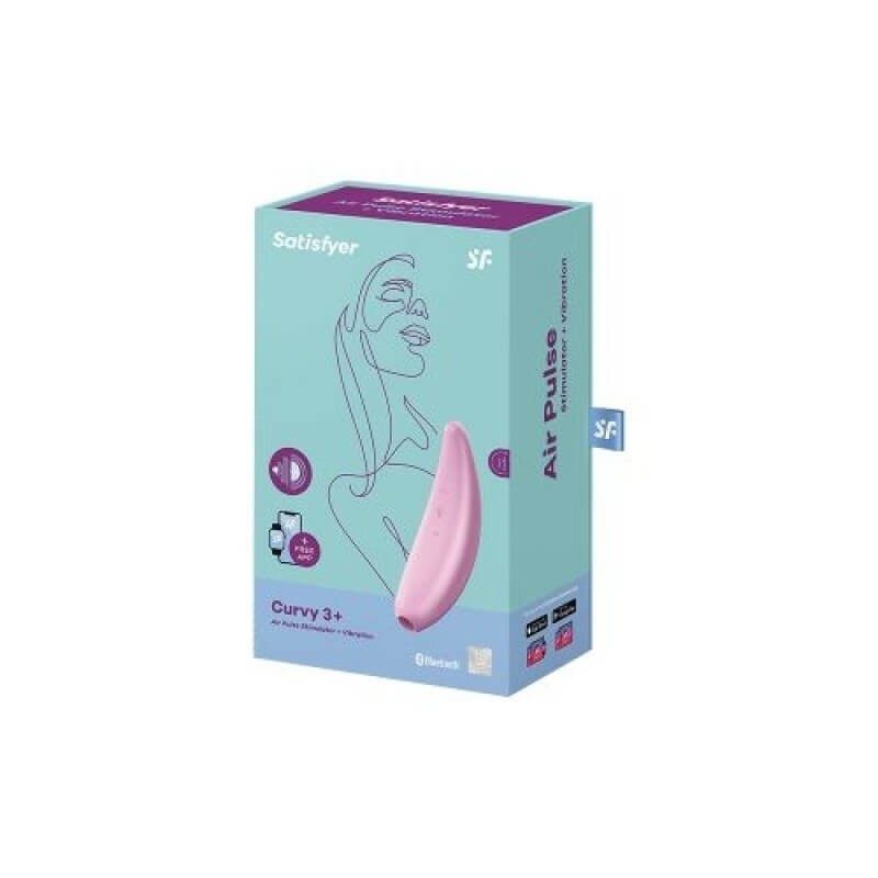 Stimolatore Clitoride Vaginale Succhia Vagina con App Satisfyer Ricaricabile Curvy 3+