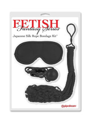 Kit Bdsm FF Japanese Silk Rope Kit Black Fetish Fantasy