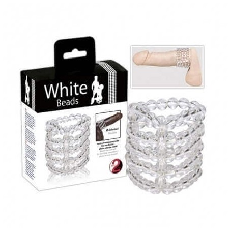 Manicotto per Pene White Beads Cockring