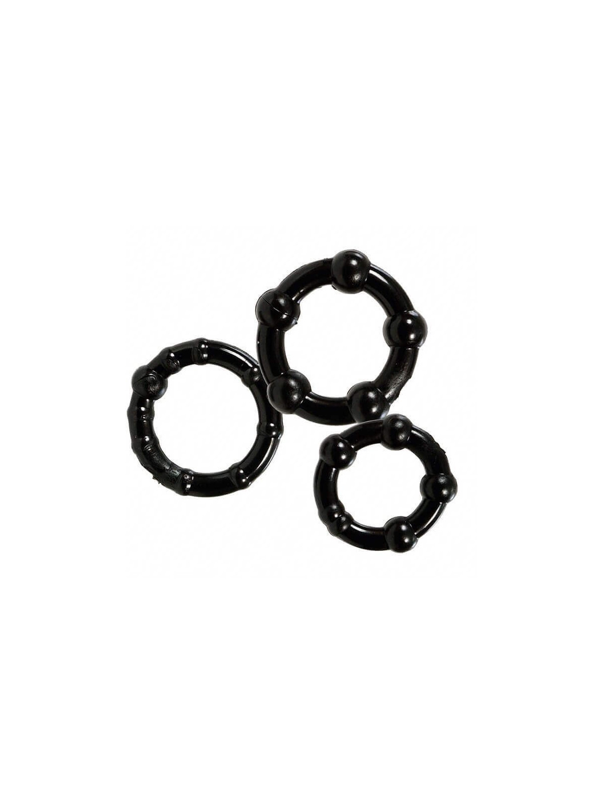 Anello Fallico Stay Hard - Three Rings - Black