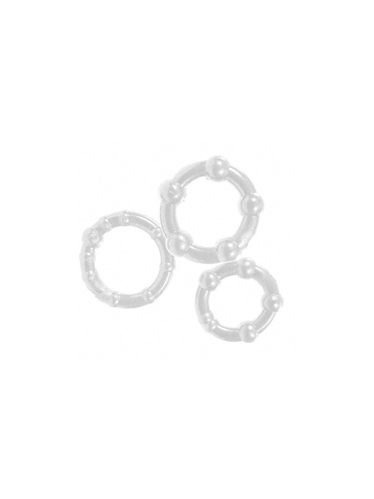 Anello Fallico Stay Hard - Three Rings - Clear