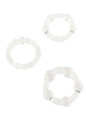 Anello vibrante bianco con set di 3 anelli bianco