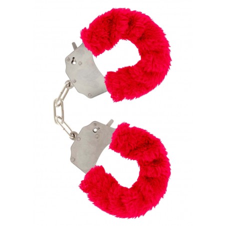 Manette in peluche color rosso,per giochi erotici