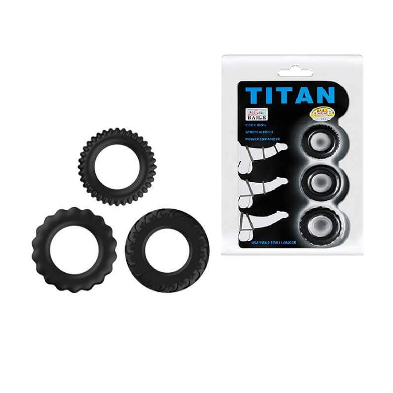 Kit anello Titan Cock Ring blu