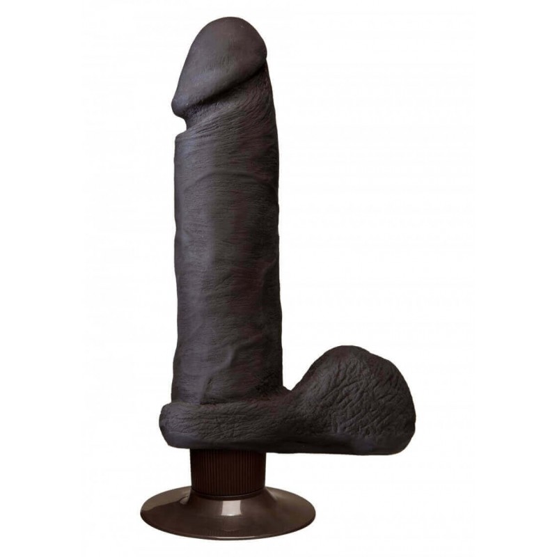 Vibratore Realistic Cock 8 Black Vibrating