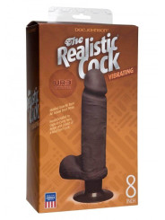 Vibratore Realistic Cock 8 Black Vibrating