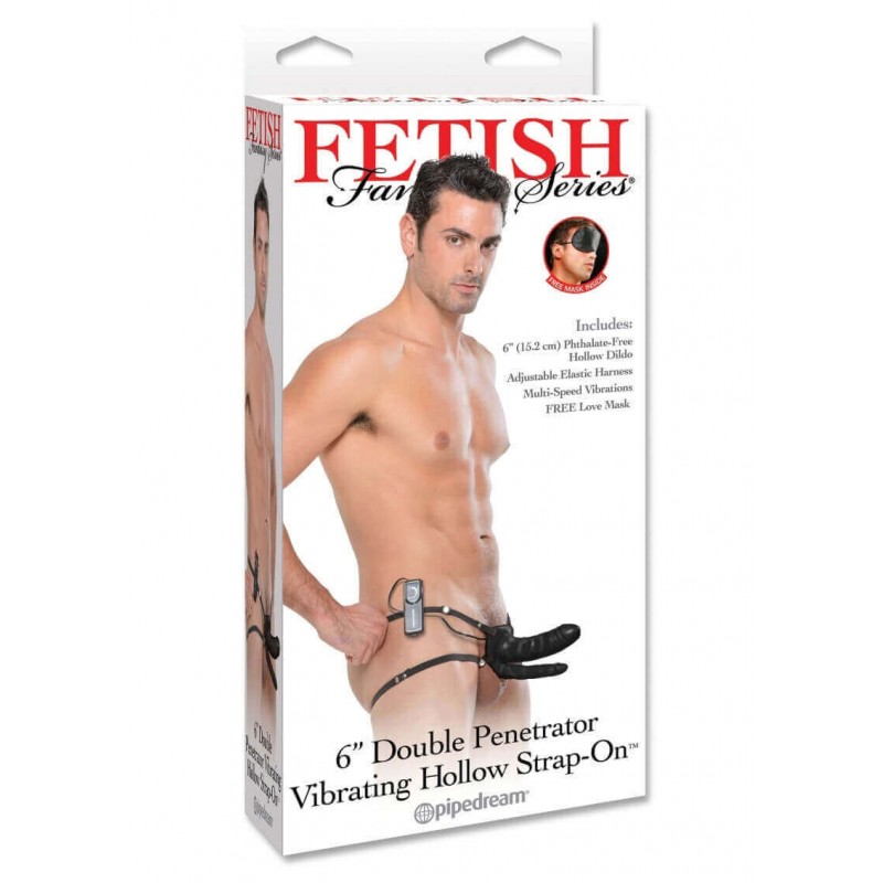 Doppio Strap-On Vibrante FF Vibr Double Penetrator Black