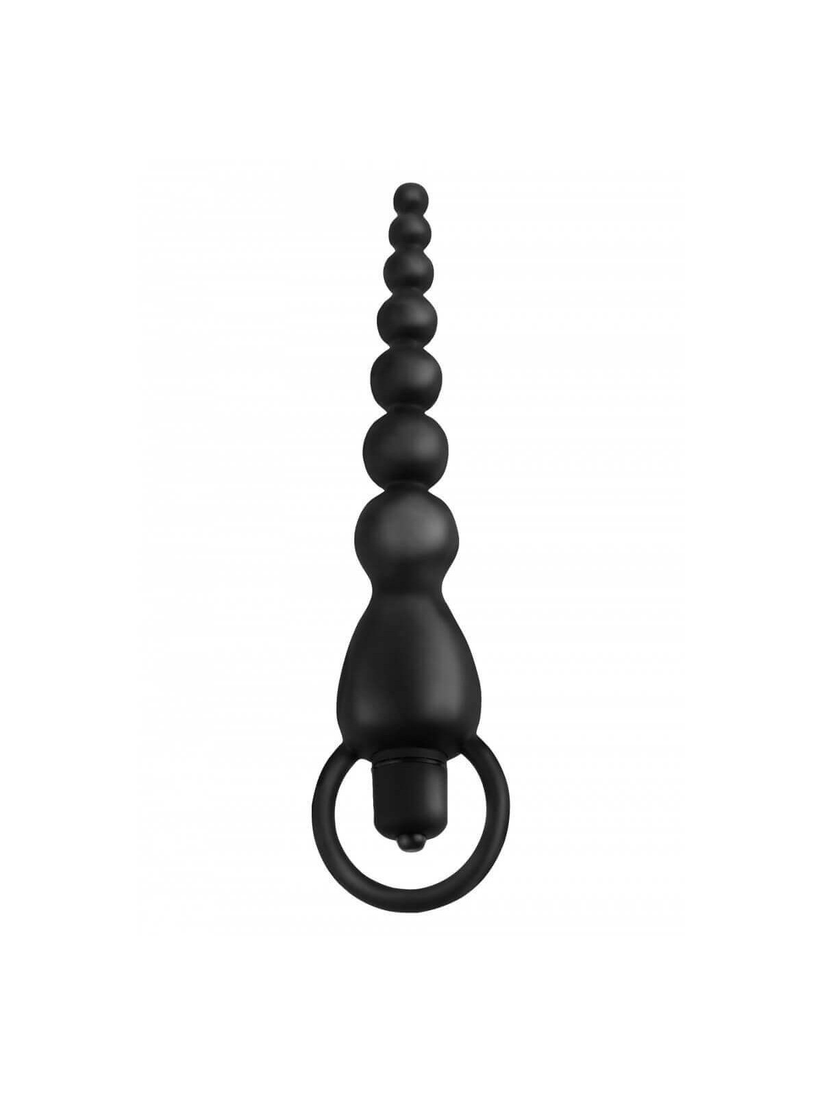 Vibratore Anale VIBRATING SILICONE ANAL BEADS BLACK