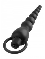 Vibratore Anale VIBRATING SILICONE ANAL BEADS BLACK