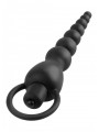 Vibratore Anale VIBRATING SILICONE ANAL BEADS BLACK