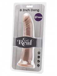 VIBRATORE REALISTICO Get Real COCK 8 INCH W/ BALLS FLESH VIBRATOR