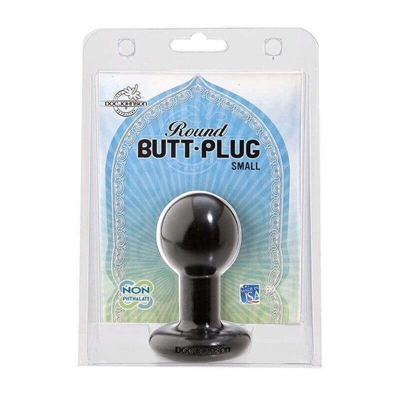 Plung Anale Round Buttplug Small Black