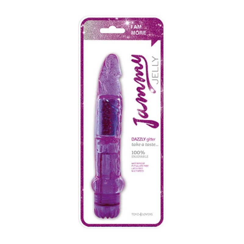 Vibratore Jammy Jelly Dazzly Glitter Purple