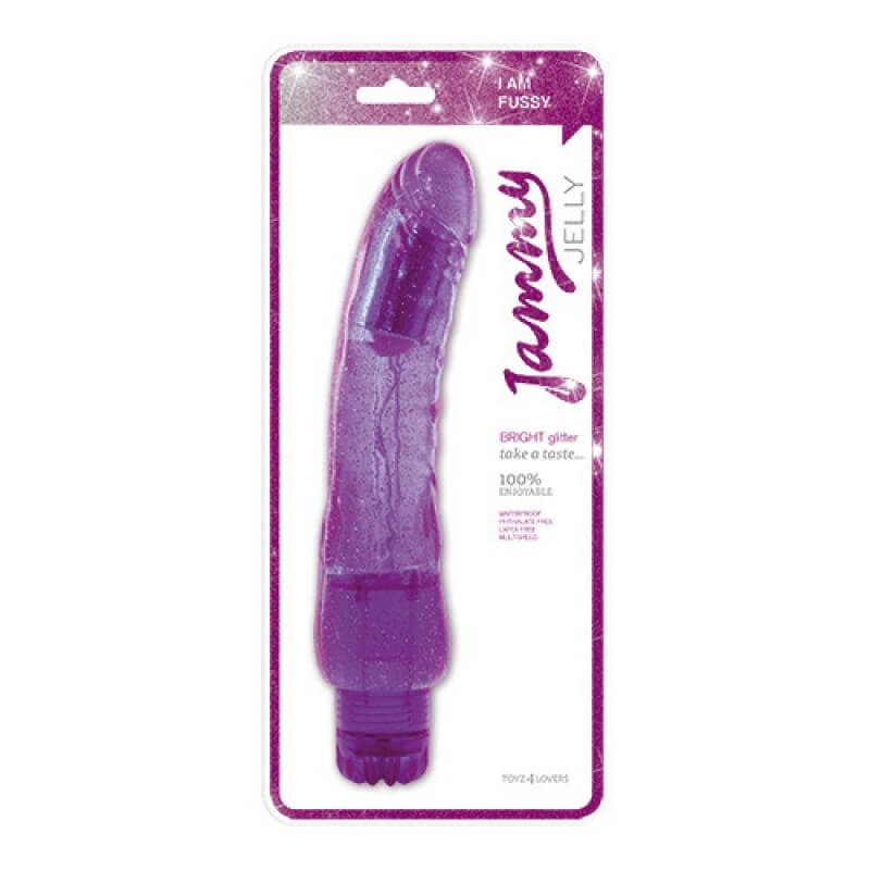 Vibratore Jammy Jelly Bright Glitter Purple