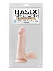 Dildo Basix 6 Dong W Suction Cup Flesh