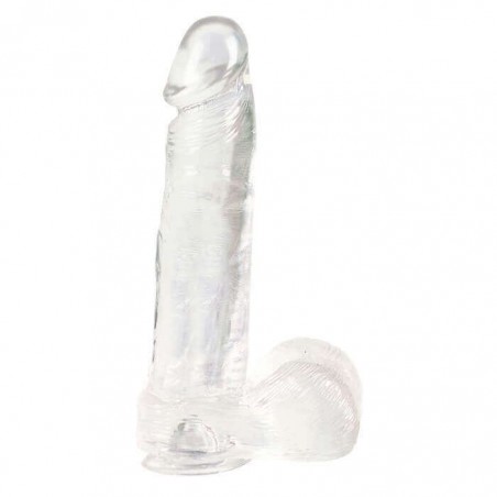 Fallo in Jelly Dong W/Suction Cup Clear 8 Inch