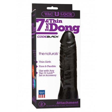 FALLO REALISTICO VAC-U-LOCK 7 INCH THIN DONG THE NATURALS