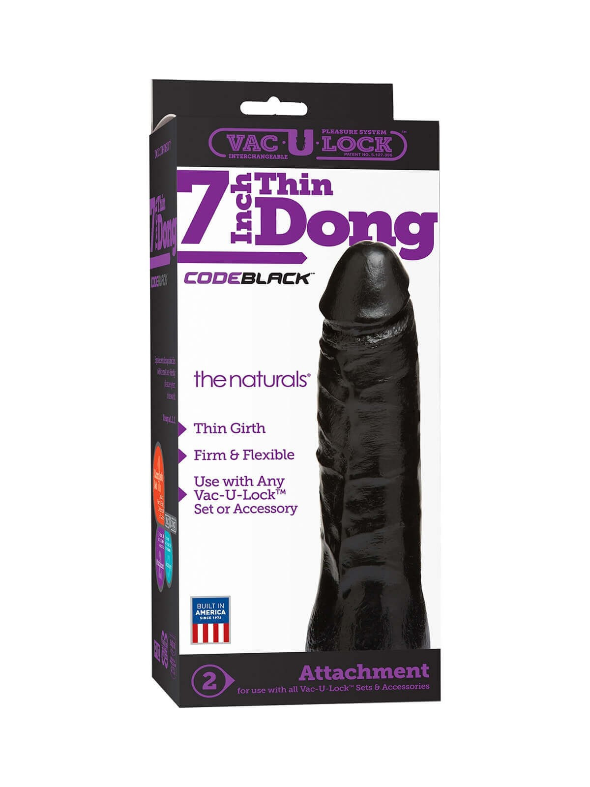 FALLO REALISTICO VAC-U-LOCK 7 INCH THIN DONG THE NATURALS