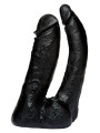 DILDO DOPPIO Naturale Nero 16cm Double Penetrator Vac-U-Lock''