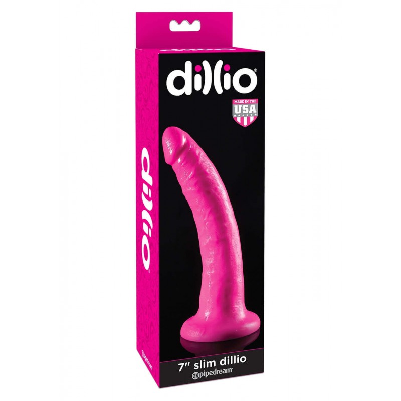 Dildo Realistico DILDO 7 INCH SLIM PINK