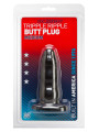 PLUG ANALE TRIPLE RIPPLE BUTT PLUG BLACK M