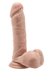 Dildo Realistico 7 Inch con Palle Color Carne e Nero