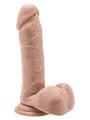 Dildo Realistico 7 Inch con Palle Color Carne e Nero