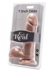 Dildo Realistico 7 Inch con Palle Color Carne e Nero