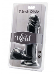 Dildo Realistico 7 Inch con Palle Color Carne e Nero