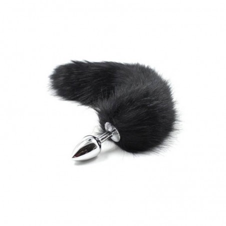 Plug Anale con Coda Long Fox Tail Nera