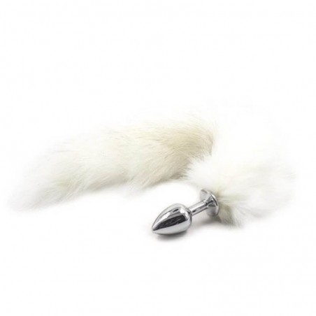 Plug Anale con Coda Long Fox Tail Bianca